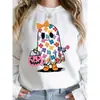 Tamanho Europeu Transfronteiriço Veludo Fino Feminino Fofo Flor Laço Algodão Crew Ne Halloween