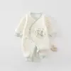 Ropa para bebé recién nacido con estampado de rombos, mameluco de otoño con relleno de algodón para abrigar, mameluco ajustado para bebé recién nacido de otoño e invierno