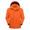 Chaqueta Hardshell Tres en Uno para Exteriores para Hombres y Mujeres con Capucha Desmontable, Set de Dos Piezas, Cortavientos, Impermeable, Ropa de Montañismo, Logo Estampado