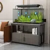 Aquário com Gabinete Integrado, Sem Necessidade de Trocar a Água, Gabinete Inferior, Suporte para Aquário, Base de Metal, Aquário com Plantas, Rack para Aquário, Aquário