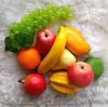 Enfeites de frutas realistas com peso, modelos de maçã biônicos, modelos de vegetais realistas, decorações de frutas falsas, enfeites de uva, adereços