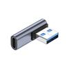 Adaptador USB-TypeC 3.2 Gen2, convertidor U macho a hembra, transmisión de alta velocidad de 10 Gbps, codo en L de 90 grados.