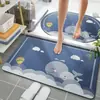 Lodo Diatomeo Absorción de Agua Antideslizante Alfombrilla Suave Hogar Inodoro Caucho Alfombra Pequeña Baño Puerta de Inodoro Felpudo