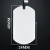Aço Inoxidável Brilhante Aço Titânio Placa de Identificação Militar Placa de Identificação de Soldado Americano Pingente Quadrado Pode Ser Personalizado com Gravação