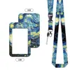 Portatarjetas de Identificación Multifuncional para Trabajadores de Oficina, Porta Credencial de Trabajo para Colgar del Cuello, Tarjeta de Acceso a la Cafetería, Tarjeta de Estudiante, Portatarjetas Duradero Resistente a Rayones