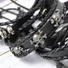 Pulseira multicamadas de miçangas mais vendida no exterior, retrô, moderna, street beat, cordão de mão trançado, conjunto de pulseiras criativas DIY, Atacado