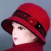 Gorro de Invierno para Personas de Mediana Edad y Mayores Mamá Gorro Cálido de Felpa para Personas Mayores Gorro de Punto de Algodón para Abuela Protección de Orejas Gorro de Lana para Señora Mayor