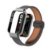 Adecuado para pulsera Xiaomi 8PRO correa de carcasa metálica + correa de hebilla magnética de cuero de grano de lichi Xiaomi 8pro 18mm