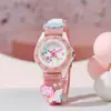 Comercio exterior popular reloj casual para chica dibujos animados moda reloj para mujer simple correa de silicona gota reloj de cuarzo al por mayor