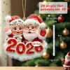 Llavero Colgante Plano de Acrílico Navideño Transfronterizo Papá Noel Muñeco de Nieve Caja de Regalo Llavero de Regalo Festivo Pequeño