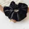 Diadema de terciopelo de perla francesa tocado lazo de alta elasticidad accesorios para cabello corto cabello recogido cuerda para el cabello Corea del Sur