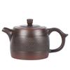 Tetera Original de Cerámica Morada Mineral con Patrón de Cuchillo Hecha a Mano Juego de Té para el Hogar para una Persona Tetera Barril Fengming Well Cerámica Morada Retro