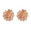 Estilo Japonés y Coreano Aretes de Moda Sencillos de Flor de Hielo Cristal Creativo Aretes con Cuentas para Mujer Elegantes Europeos y Americanos Aretes de Celebridad de Internet