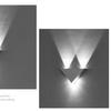 Lámpara de pared LED triangular creativa moderna para sala de estar, dormitorio, mesita de noche, fondo, pasillo, KTV, color, envío gratis