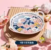 Jardín Misterioso Flor de Rosa Color Bajo Esmalte Cerámica Vajilla Doméstica Tazón Grande para Piezas de Cerdo Hervido Sopa de Pescado encurtido Venta al por Mayor