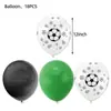 Pacote de festa temática de futebol Decoração de festa de aniversário de futebol verde fornece talheres descartáveis terno de futebol