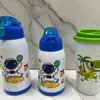 Nova caneca infantil criativa desenho animado portátil com canudo de sucção pote PP à prova de queda à prova de vazamento com alça chaleira