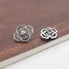 Plata de Ley S925 Accesorios para Joyería diy Botón Hueco de Plata Tailandesa Patrón Shouzi Cuerda de Mano Xiangyun Hebilla de Cola de Botón de Plata