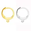 Pendientes Populares Transfronterizos, Clips para Orejas Redondos Lisos Simples con Grabado 925, Clips para Orejas de Cobre Estilo Francés, Joyería Hecha a Mano para DIY