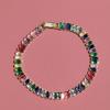 Pulsera Geométrica con Incrustaciones de Diamante de Nuevo Estilo 2026 para Mujer, Joyería Colorida de Cristal Moderna y Sencilla para el Trabajo, Accesorios de Recuerdo de Viaje