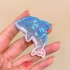 Horquilla de acrílico con forma de pez de dibujos animados para niña, con forma de corazón, para flequillo, con clip lateral, para tocado, accesorios para el cabello