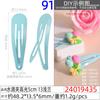 Presilhas de Cabelo Coloridas, Grampos, Presilhas para Franja Lateral, Presilhas Bb de Metal de Alto Brilho em Forma de Gota d'Água de 5cm, Acessórios Gradientes para DIY