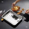 Colador de cárter de aceite pincho de retorno de aceite rejilla para sartén de parrilla bandeja de drenaje de aceite acero inoxidable cuadrado con red para freír comercial familiar control de aceite