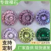 Fabricante de Pedras Sintéticas Wuzhou Fornece Zircônia Aaaaa Redonda Colorida Corte Nid d'Oiseau Diamantes Soltos em Estoque Atacado
