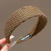 Diadema de Esponja Color Café Otoño Invierno para Mujer Estilo Coreano Uso Diario Versátil Diadema Alta para la Frente para Lavarse la Cara Atadura de Pelo Pinza para el Cabello