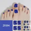 Pegatinas para Uñas de los Pies con Patrón Estéreo Zf Diamante de Imitación 3D Parches de Manicura Impermeables Larga Duración Blanqueamiento para Uñas de los Pies para Pies Completos