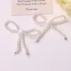 Coreano Nuevo Versátil Perla de Imitación Lazo DIY Flor Hecha a Mano para Zapato Hebilla de Zapato Accesorios para el Cabello Pendientes Colgante para Bolso Accesorios