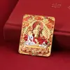 O Vendedor Recomenda um Pingente Tridimensional em Relevo dos Cinco Deuses, Pintura Thangka Dourada, Oito Deuses Guardiões e um Amuleto Pessoal para Quem Usa