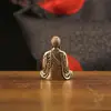Latão Puro Grande Buda Shakyamuni Estátua Ornamento Bolso Cobre Buda Shakyamuni Decoração de Mesa Cobre Buda Ornamento Artesanato