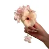 Vibración Suave Estilo Bosque, Pasador de Pelo con Borla de Flor Rosa Puro y Deseable, Pinza Lateral Versátil, Accesorio para el Cabello de Vacaciones para la Parte Posterior de la Cabeza