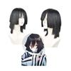 Peluca de cosplay de Espada Exterminadora de Demonios Ihei Serpiente Barnai Pequeña Pilar Recorte de Tres Capas Pequeño Espeso Cabello Falso