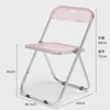 Mesa Plegable de Acrílico Transparente Escritorio Portátil para Oficina Estudio Mesa y Silla Combinación Nórdica Dormitorio Hogar Celebridad de Internet