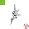 Accesorios de moda europeos y americanos de plata esterlina s925 para mujer, colgante de pulsera DIY de hada de las flores, colgante de collar personalizado