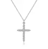 Collar Cuadrado de Cruz Amazon Tkot para Mujer, Chapado en Cobre con Oro de 14K, Collar de Eslabones Paperclip, En Stock en Yiwu