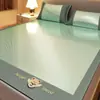 Esterilla Refrigerante de Seda de Hielo para Verano, Clase A, Adecuada para Dormir Desnudo, Sábana para Cama Doméstica de Verano, Esterilla Suave, Doble Cara, Esterilla de Bambú de Doble Uso Invierno y Verano