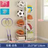 Estante de Almacenamiento para Baloncesto para Uso en Casa en la Sala de Estar, Escuela Cubierta, Equipamiento Deportivo de Pelota, Estante de Almacenamiento de Múltiples Niveles, Estante de Almacenamiento de Pie