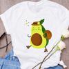 Mulheres Bonito Abacate Casal Amor Desenho Animado Frutas Roupas Estampadas Camiseta Feminina Estampada Top Roupas Doces