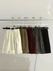 Pantalones Casuales Acortados de Pana ICCIICC Estilo Retro Sueltos con Puño Pierna Ancha de Longitud Media para Mujer Otoño Nuevo Estilo 2495