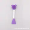 Cepillo de Silicona Oso Doble Cara Lavado Facial Cabezal de Pincel de Maquillaje Fácil de Limpiar Textura Delicada Amigable con la Piel Herramienta de Belleza