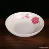 Tigela Redonda de Cerâmica Atacado Prato Chinês para Lanches Prato para Molho de Temperos Pratos de Mesa Impressos para Casa Tigela para Molho Panela para Refogar