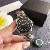 Reloj Elegante Popular Transfronterizo con Correa de Acero Plateado y Esfera Negra, Reloj de Buceo para Mujer, Accesorio de Moda Deportiva