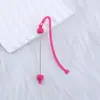Nuevo marcapáginas de cuentas DIY para niños, estudiantes, lindo clip para libro, colgante creativo, amor, estrella de cinco puntas, mariposa, libro de cuentas
