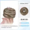 Moño postizo, moño de pelo artificial fácil de usar, moño de coleta baja natural y voluminoso con banda elástica, moño para el pelo, moño de capullo de flor