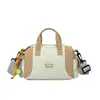 Bolsa de Maquiagem Color Block Dopamina Mini Bolsa Boston Bolsa de Ombro Leve Bolsa Transversal para Viagens Curtas Transfronteiriça