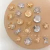 Color Cobre Plateado que Conserva el Color Mariposa Hueca Flor de Tres Dimensiones Doble Capa Hoja Broche Pendientes Accesorios de Joyería Hechos a Mano para DIY