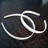 Diadema de ABS de 15 mm de ancho, plegable, placa de luz continua, arco trasero dentado, base para diadema infantil sin dientes, adecuada para diadema de tela DIY